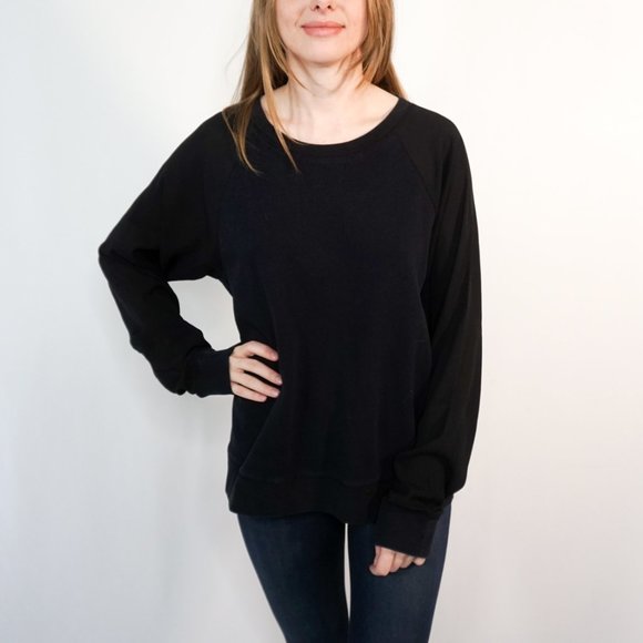 J. CREW Sheer Sleeve Pullover Sweatshirt - Picture 6 of 7